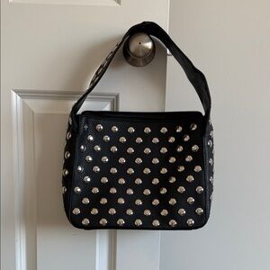 Studded Black Shoulder Handbag